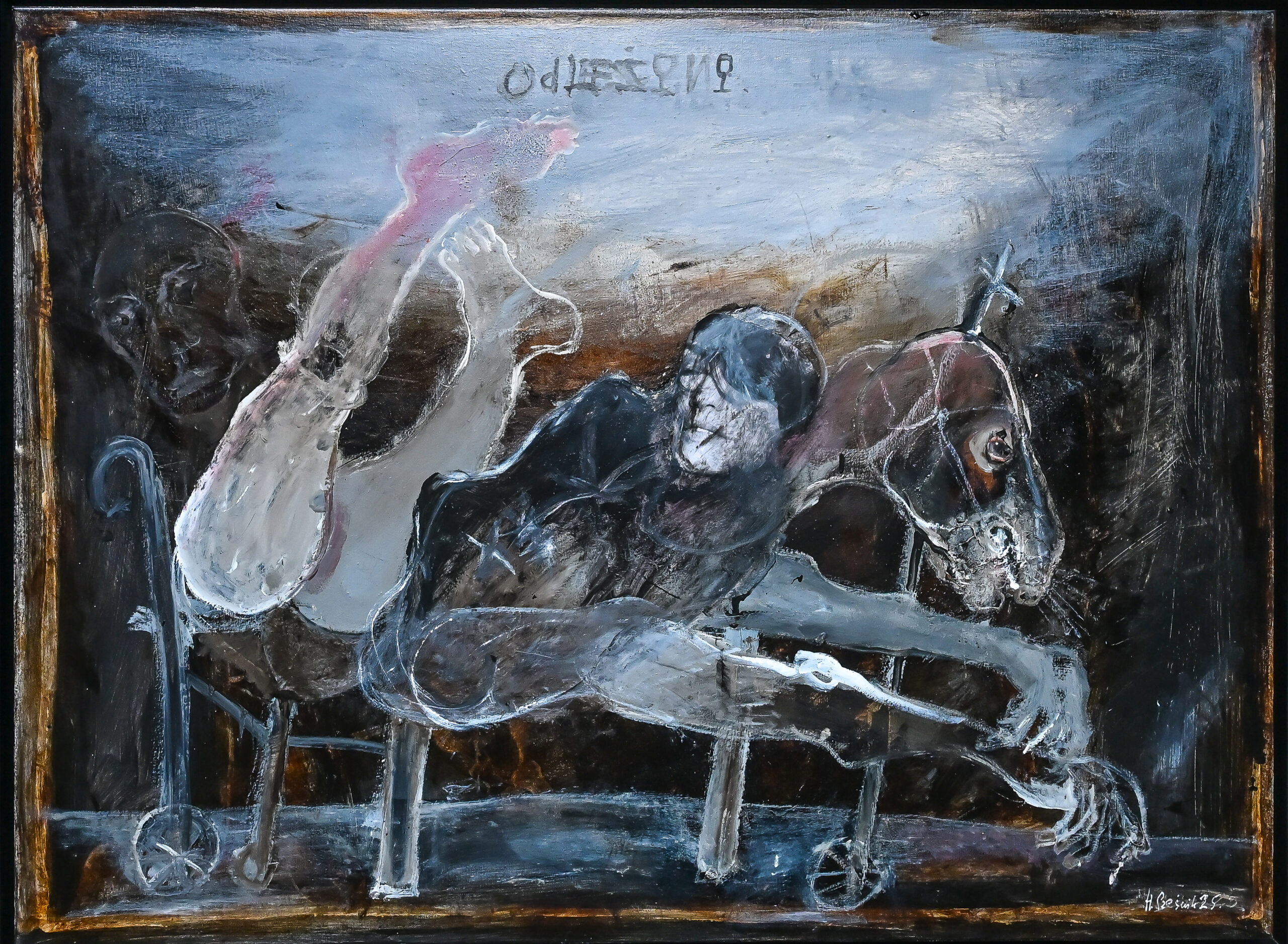 Odleżyny, 120x90, olej na płótnie