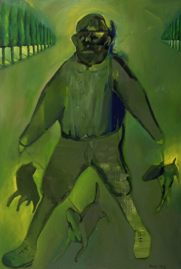 Jacek Sroka-Mężczyzna prowadzący psy - zielony człowiek