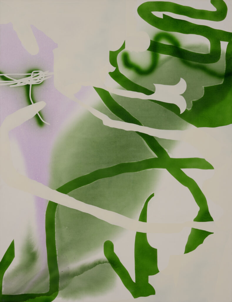 Sebastian Krzywak, Bez tytułu 142, akryl i spray na płótnie