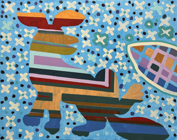 obraz Paskowany ssak chce kopnąć liść bambusa Ryszard Grzyb