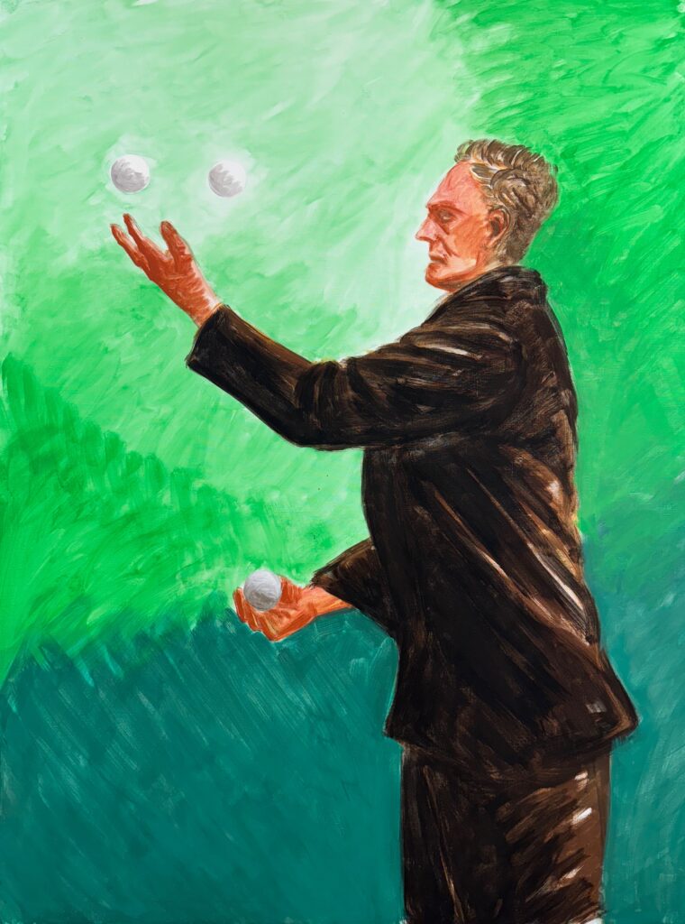 „Żonglowanie kulkami(Gerhart Hauptmann) 120x90, 2025